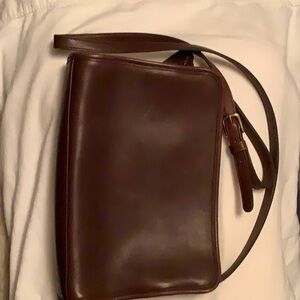 Vintage Coach Sutton Crossbody Bag 9814 Chocolate Brown.